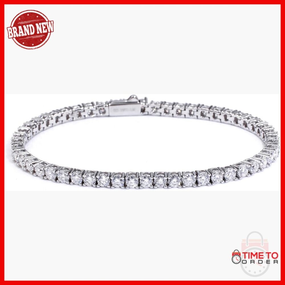 Lab Created Moissanite Tennis Bracelet 17cttw 925 Sterling Silver 6.5 Inch